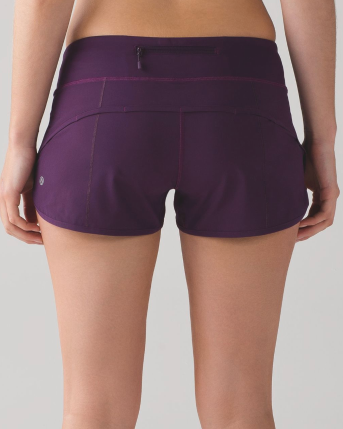 Lululemon Speed Short 4-way Stretch 2.5" Darkest Magenta Sz 8