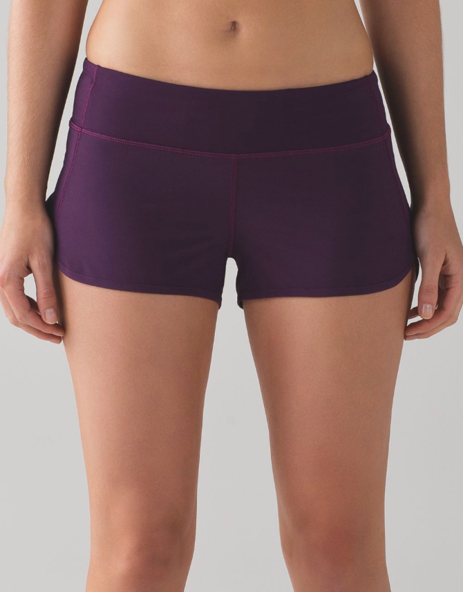 Lululemon Speed Short 4-way Stretch 2.5" Darkest Magenta Sz 8