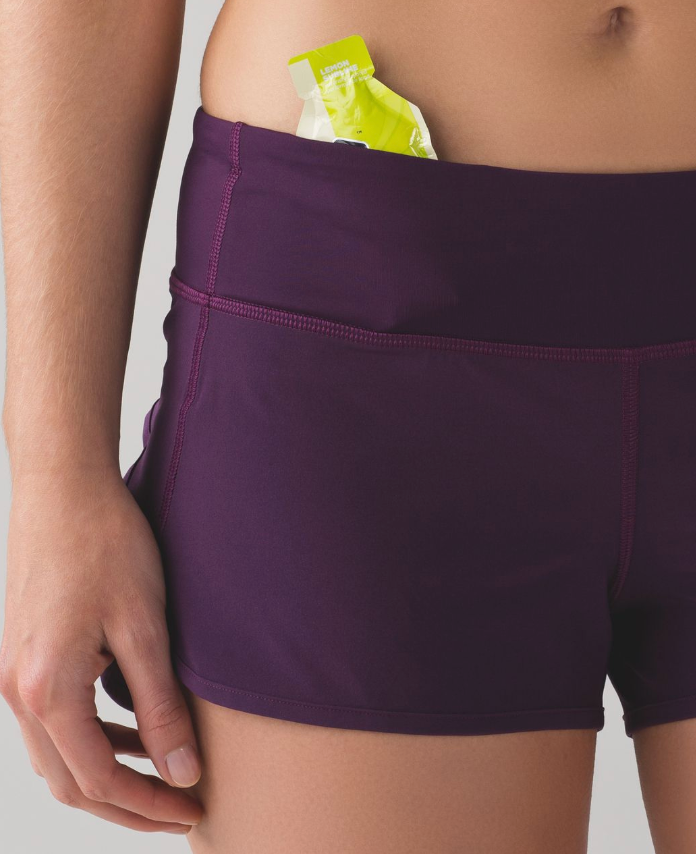 Lululemon Speed Short 4-way Stretch 2.5" Darkest Magenta Sz 8