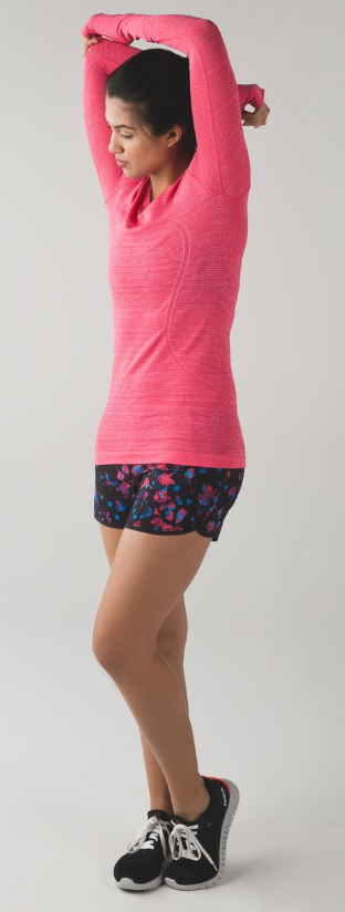 Lululemon Run Times Short 4" Inseam Dandy Digie Multi/Black Sz 8
