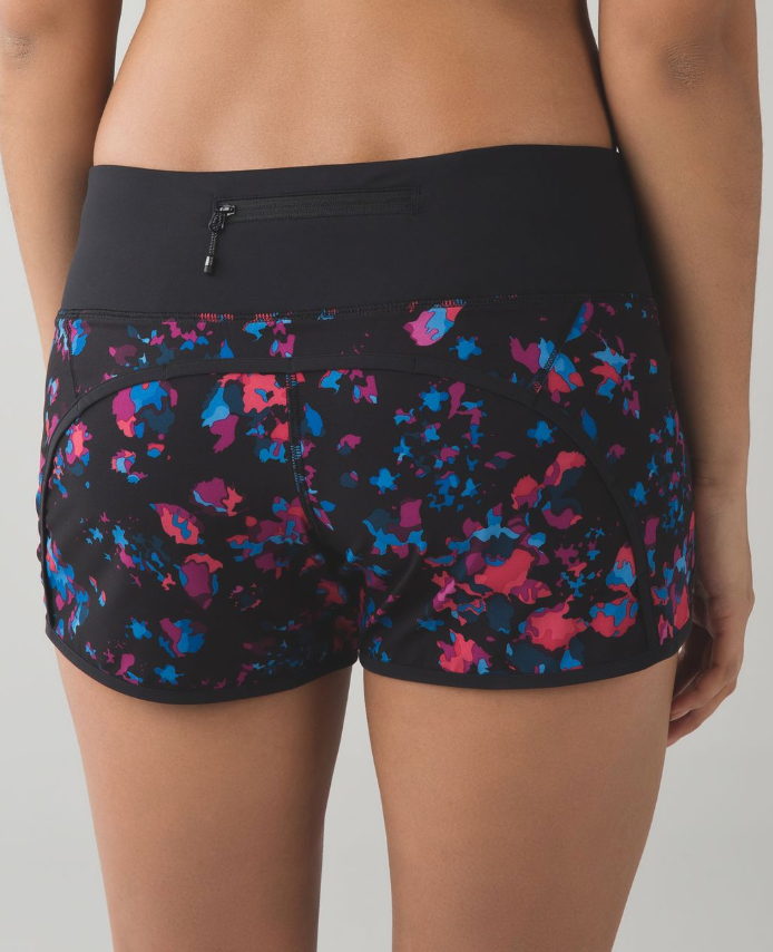 Lululemon Run Times Short 4" Inseam Dandy Digie Multi/Black Sz 8