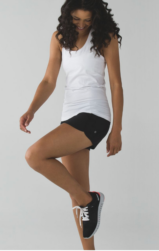 Lululemon Run Times Short *4-way Stretch 4" Inseam Black Sz 8