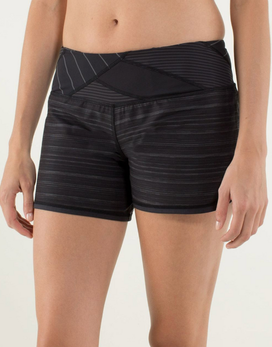 Lululemon Groovy Run Short 4.5" Inseam Wee Are From Space September Black/Quilt 25 Fall/Black Sz 8