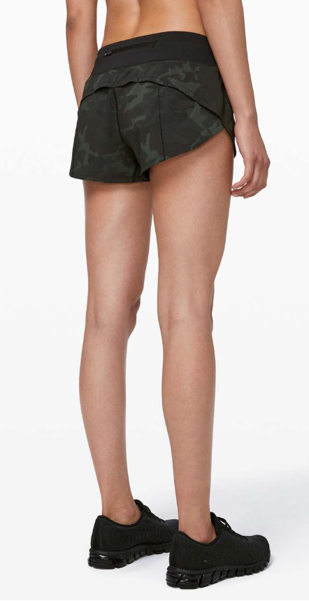 Lululemon Speed Up Short *2.5" Inseam Incognito Camo Multi Gator Green/Black Sz 8