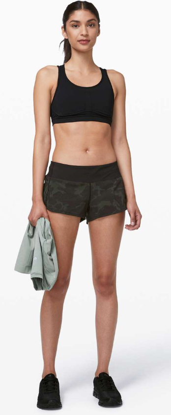 Lululemon Speed Up Short *2.5" Inseam Incognito Camo Multi Gator Green/Black Sz 8