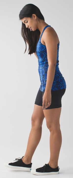 Lululemon Cool Racerback Mini Ziggy Snake Pipe Dream Blue Sapphire Blue Sz 6