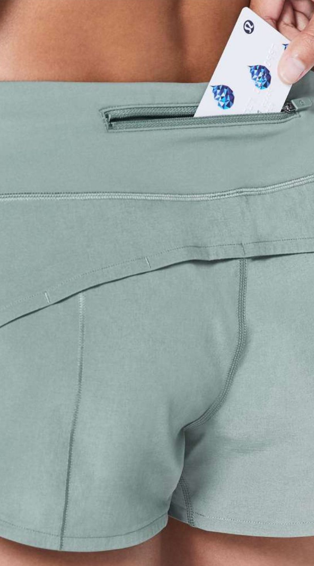 Lululemon Speed Up Short 2.5" Inseam Juniper Green Sz 8