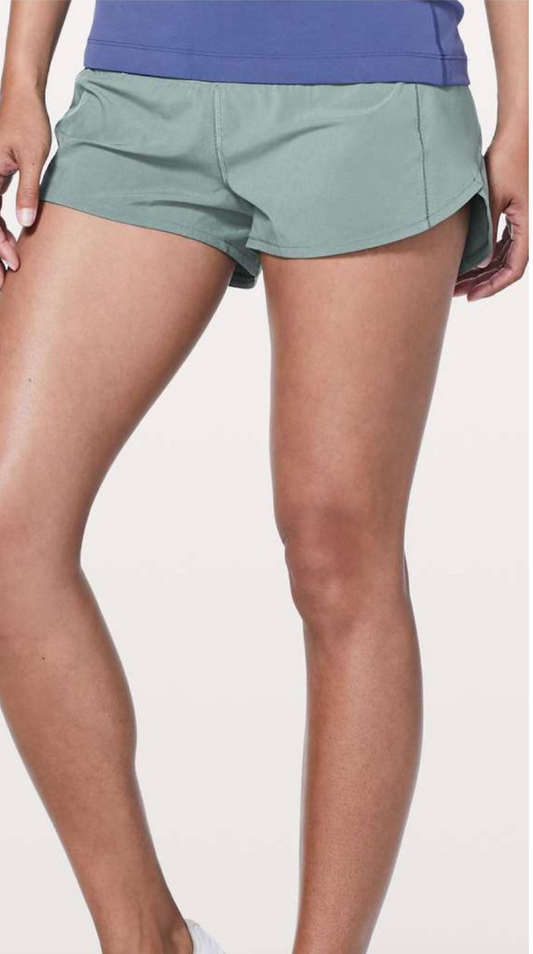 Lululemon Speed Up Short 2.5" Inseam Juniper Green Sz 8
