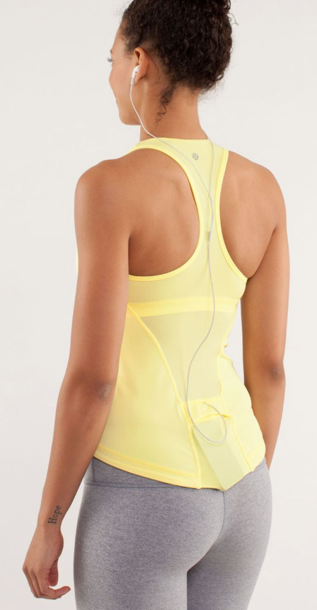 Lululemon Cardio Kick Tank Mellow Lemon Sz 12
