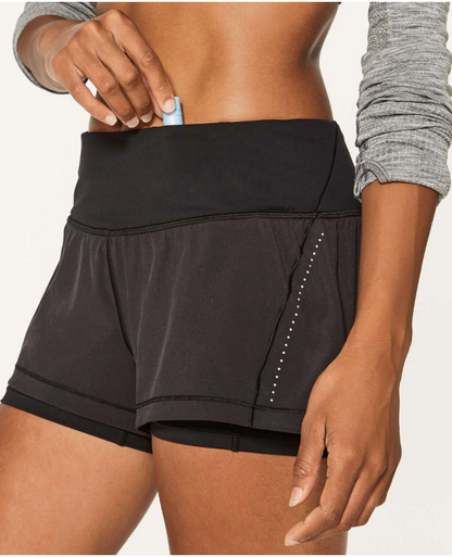 Lululemon Break Free Short 2.5" Inseam Black Sz 8