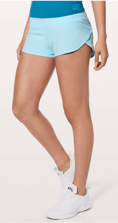 Lululemon Speed Up Short *2.5" Inseam Blue Glow Sz 8