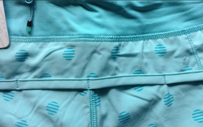 Lululemon Speed Run Short 2.5" Inseam Stripe Dot Printed Angel Blue/Angel Blue Sz 8