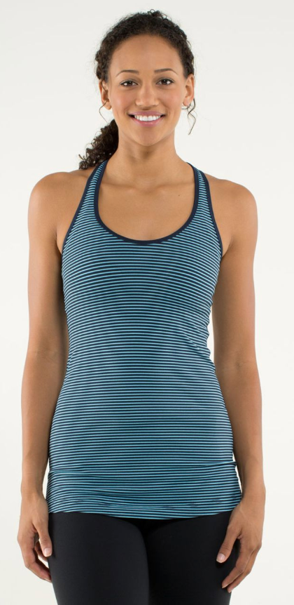 Lululemon Cool Racerback Hyper Stripe Blue Moon/Inkwell Sz 10