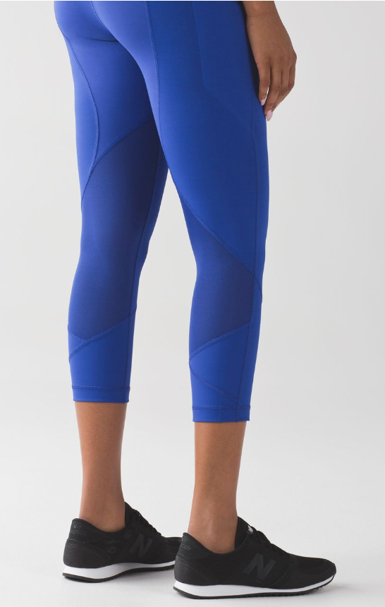 Lululemon Pace Rival 22" Crop Sapphire Blue Sz 6