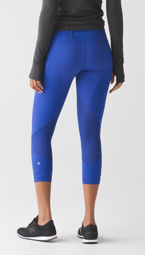 Lululemon Pace Rival 22" Crop Sapphire Blue Sz 6