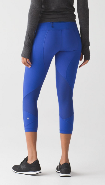 Lululemon Pace Rival 22" Crop Sapphire Blue Sz 6