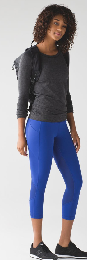 Lululemon Pace Rival 22" Crop Sapphire Blue Sz 6