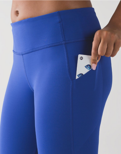 Lululemon Pace Rival 22" Crop Sapphire Blue Sz 6