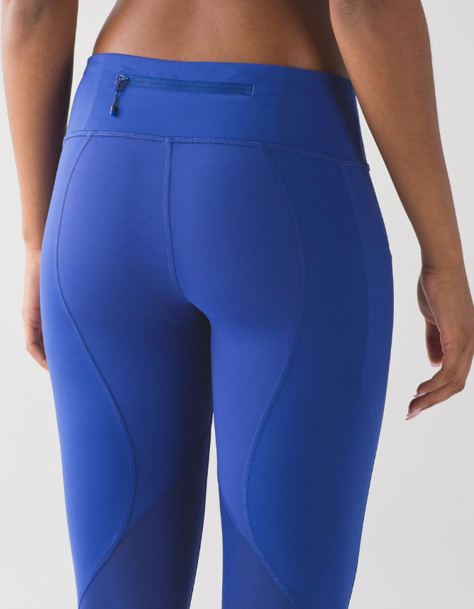 Lululemon Pace Rival 22" Crop Sapphire Blue Sz 6
