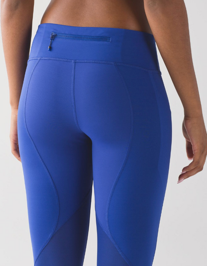 Lululemon Pace Rival 22" Crop Sapphire Blue Sz 6