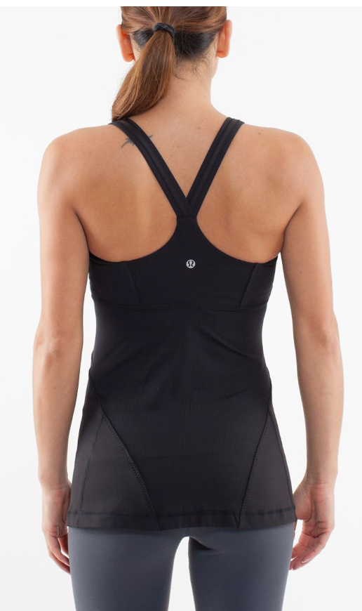 Lululemon Cross My Heart Tank Black Sz 8 First Generation Collection Piece