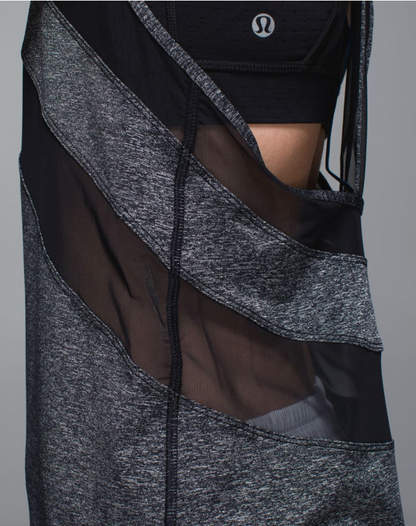 Lululemon If You're Lucky Tank Heathered Black/Black/Raspberry Glo Light Size 10