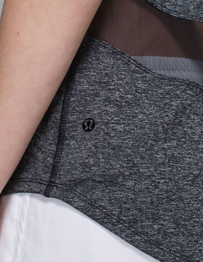 Lululemon If You're Lucky Tank Heathered Black/Black/Raspberry Glo Light Size 10
