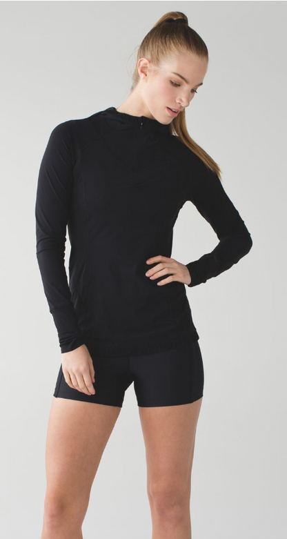 Lululemon Water Bound Hoodie Prototype 1st Edition Very Rare Black/Graphite Grey Sz 4