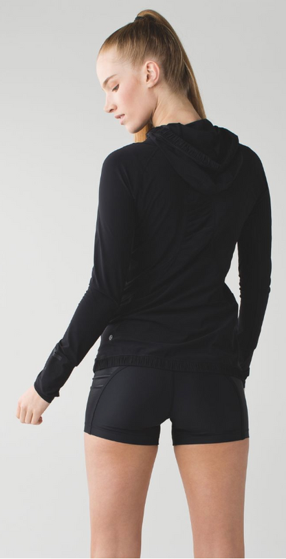 Lululemon Water Bound Hoodie Prototype 1st Edition Very Rare Black/Graphite Grey Sz 4