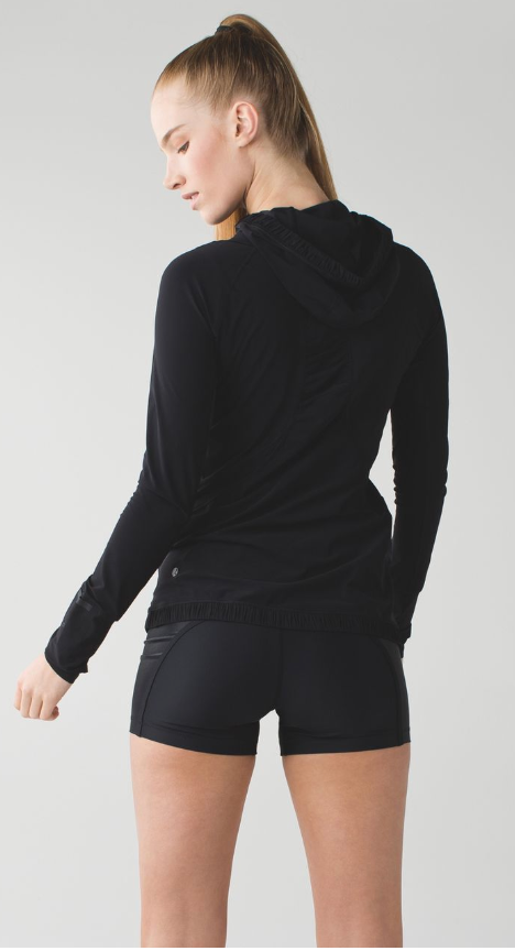 Lululemon Water Bound Hoodie Prototype 1st Edition Very Rare Black/Graphite Grey Sz 4