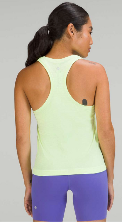 Lululemon Swiftly Tech Racerback Tank Top 2.0 Race Length Faded Zap Sz 12