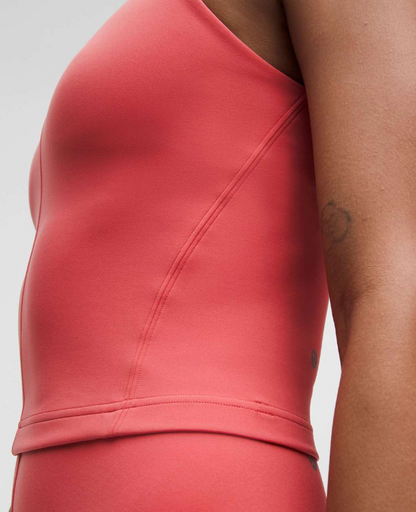 Lululemon Glow Up Crop Tank Top Medium Support, B/C Cup Desert Red Sz 2