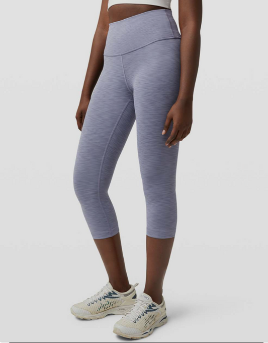 Lululemon Wunder Train High Rise Crop 21" Heathered Peri Purple Sz 8