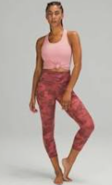 Lululemon Align Crop 21"  Heritage 365 Camo Brier Rose Multi Sz 10