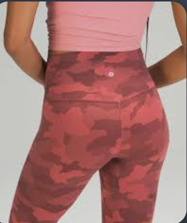 Lululemon Align Crop 21"  Heritage 365 Camo Brier Rose Multi Sz 10
