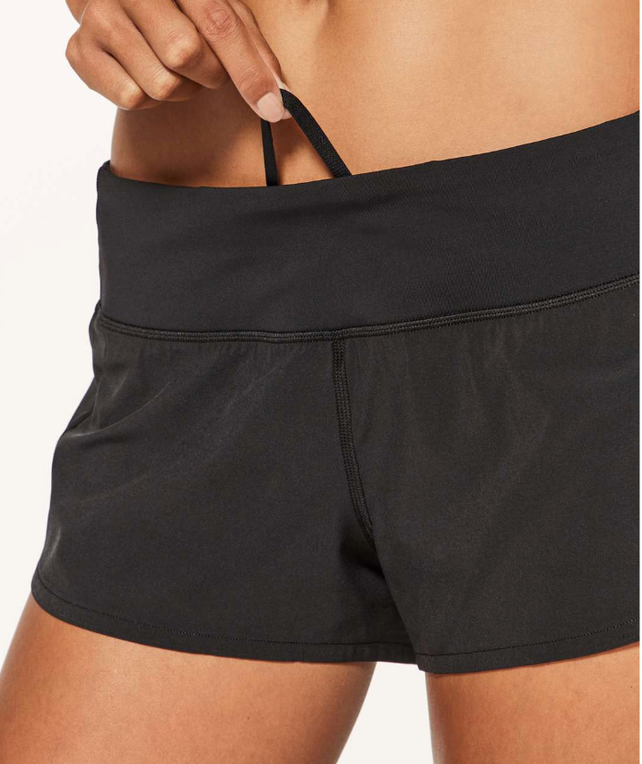 Lululemon Speed Up Short 2.5" Inseam Black Sz 4