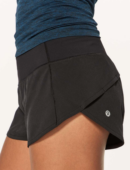 Lululemon Speed Up Short 2.5" Inseam Black Sz 4