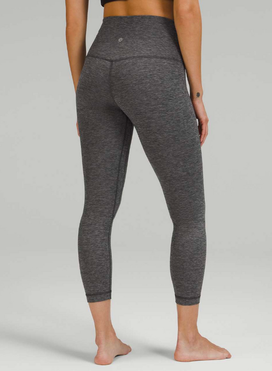 Lululemon Align High-Rise Crop 23" Heathered Graphite Grey Sz 6