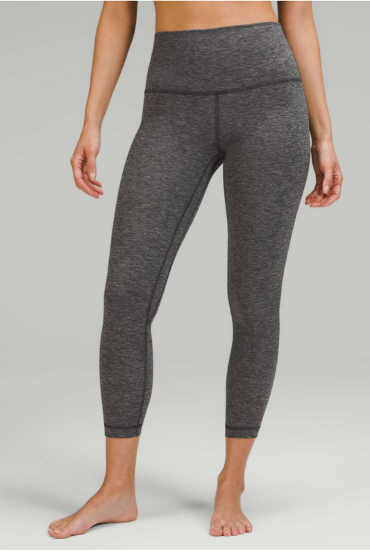 Lululemon Align High-Rise Crop 23" Heathered Graphite Grey Sz 6