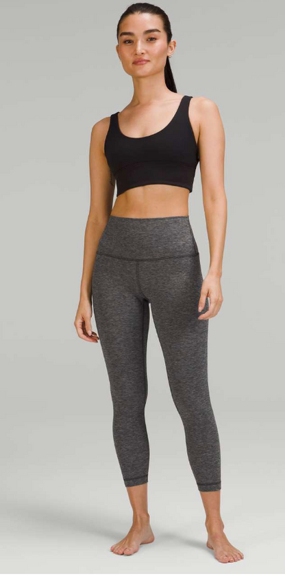 Lululemon Align High-Rise Crop 23" Heathered Graphite Grey Sz 6