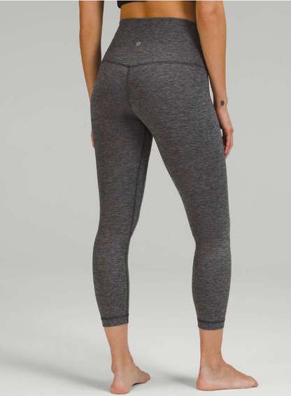 Lululemon Align High-Rise Crop 23" Heathered Graphite Grey Sz 6