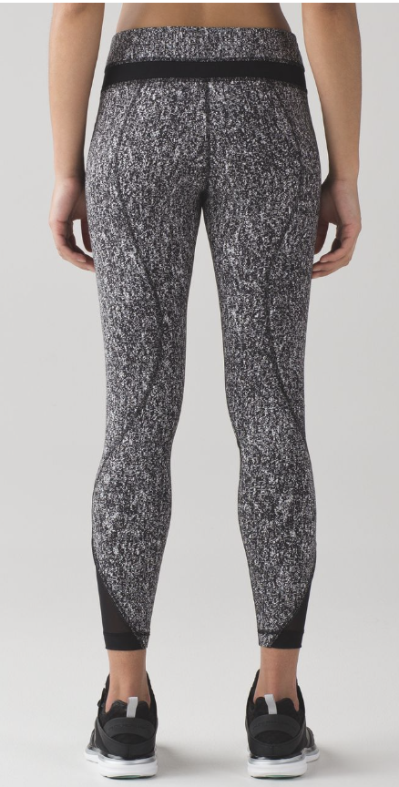 Lululemon Inspire Tight II 7/8 26" Inseam Suited Jacquard Black White/Black Sz 2