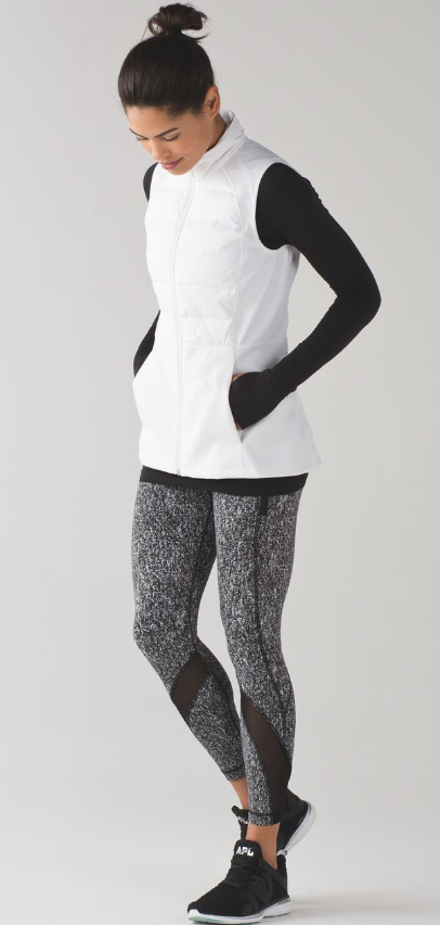 Lululemon Inspire Tight II 7/8 26" Inseam Suited Jacquard Black White/Black Sz 2