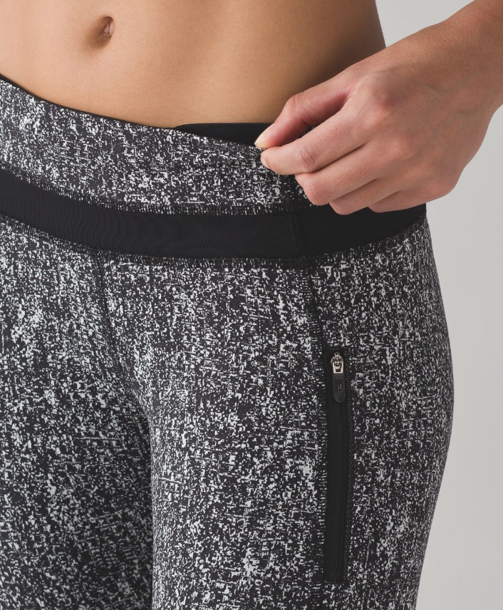 Lululemon Inspire Tight II 7/8 26" Inseam Suited Jacquard Black White/Black Sz 2