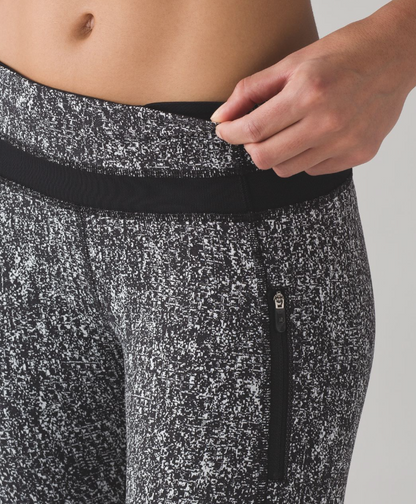 Lululemon Inspire Tight II 7/8 26" Inseam Suited Jacquard Black White/Black Sz 2