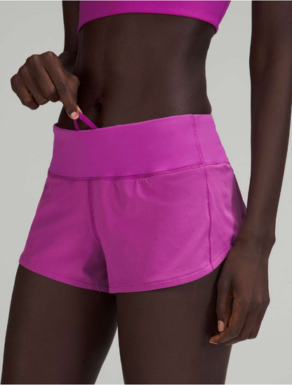 Lululemon Speed Up Low-Rise Lined Short 2.5" Inseam Vivid Plum Sz 8