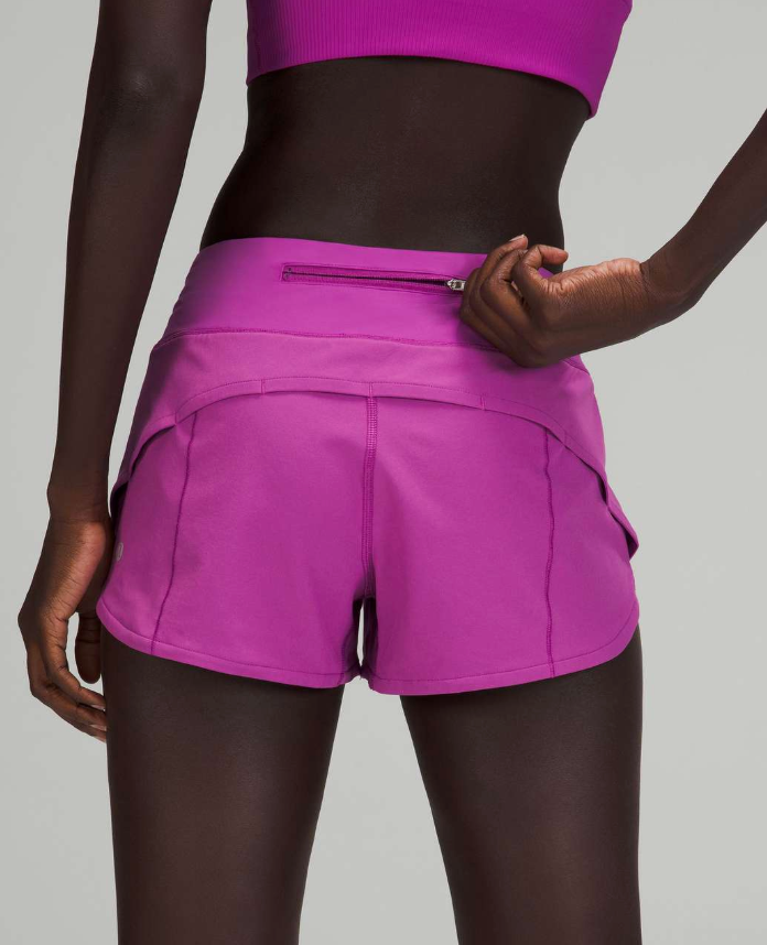 Lululemon Speed Up Low-Rise Lined Short 2.5" Inseam Vivid Plum Sz 8