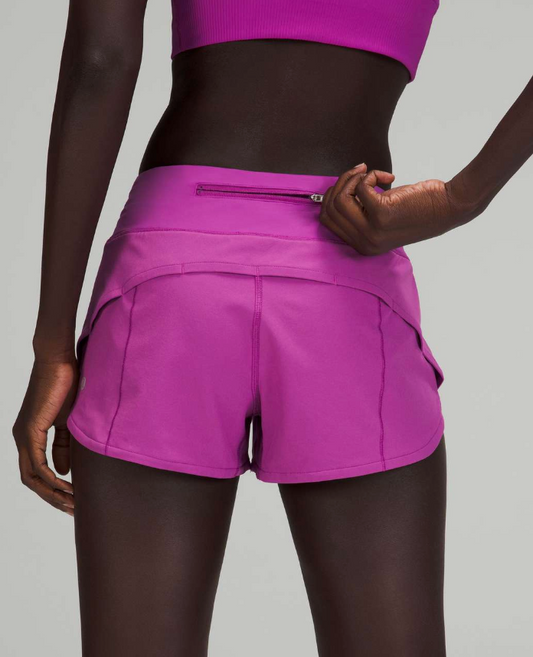 Lululemon Speed Up Low-Rise Lined Short 2.5" Inseam Vivid Plum Sz 8