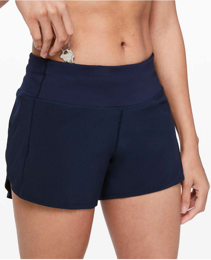 Lululemon Speed Up Short Long *4" Inseam Updated Fit True Navy Sz 8