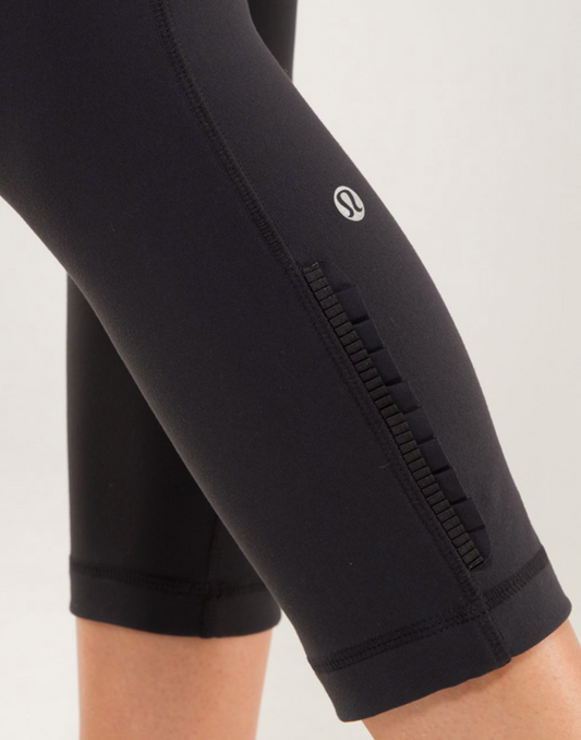 Lululemon Priiti Crop 21" Inseam Black Size 10 RARE